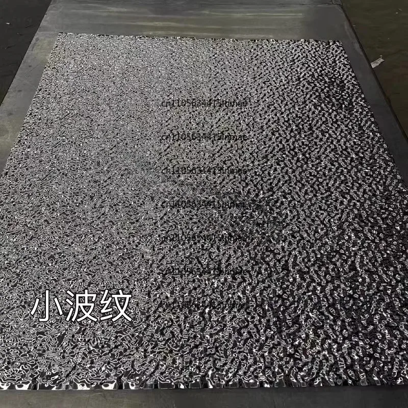 Decoration Ceiling Lobby Ceiling Background Wall Met Water Ripple Stainless Steel Plate Processing Custom Embossed Board Hanging