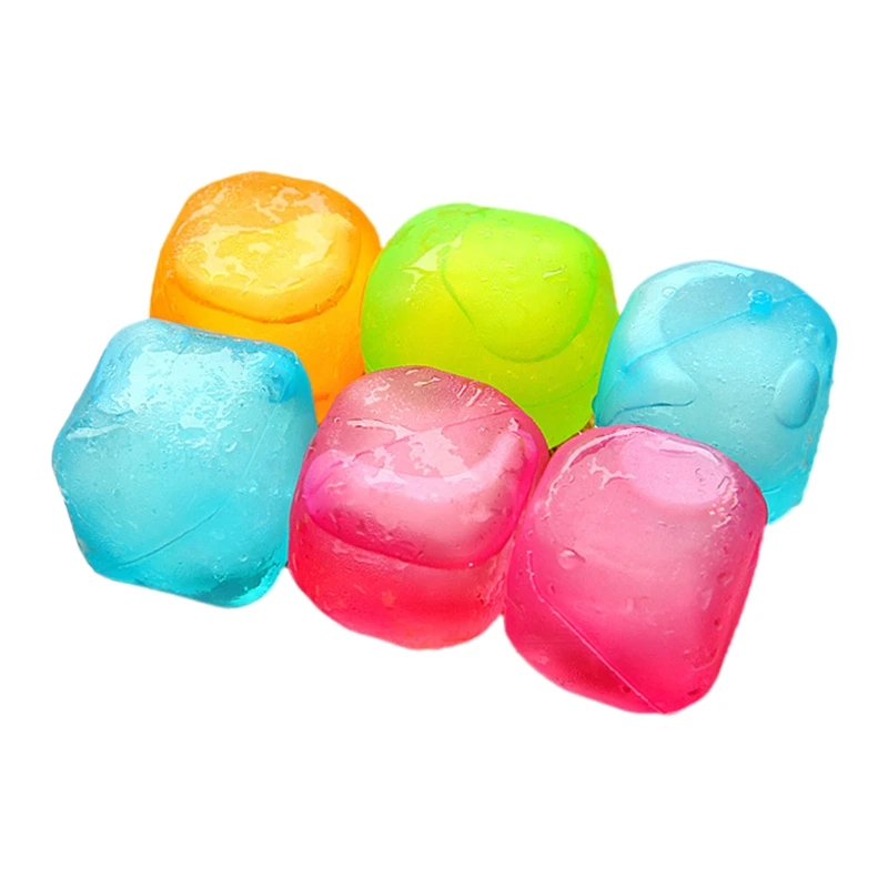 6pcs  Grade Refreezable Ice Cubes Plastic Non-Diluting Ice Cubes Reusable Washable Ice Cubes for Picnic Camping