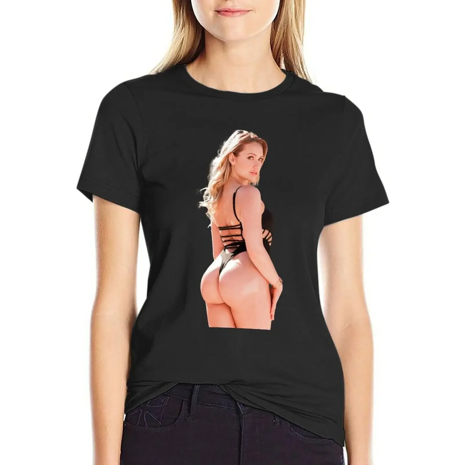 

Mia Malkova looking back T-Shirt sublime Female clothing female anime cute t-shirts for Women