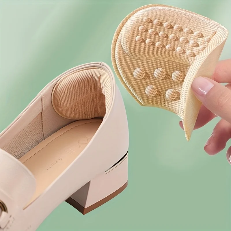 4 Stück weiche Fersenpolster für High Heels, Anti-Reibungs-Polster, schmerzlindernd, bequeme Schuh-Einlagen, Fersenschutz – Detail 1