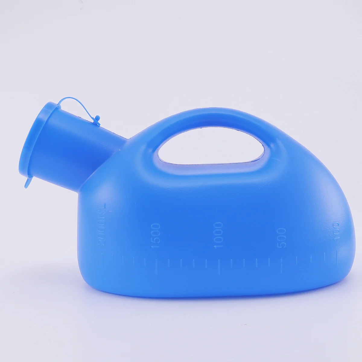 Urinal Portable Men Funnel Bottle with Cover Blue Emergency Urination Device Travel