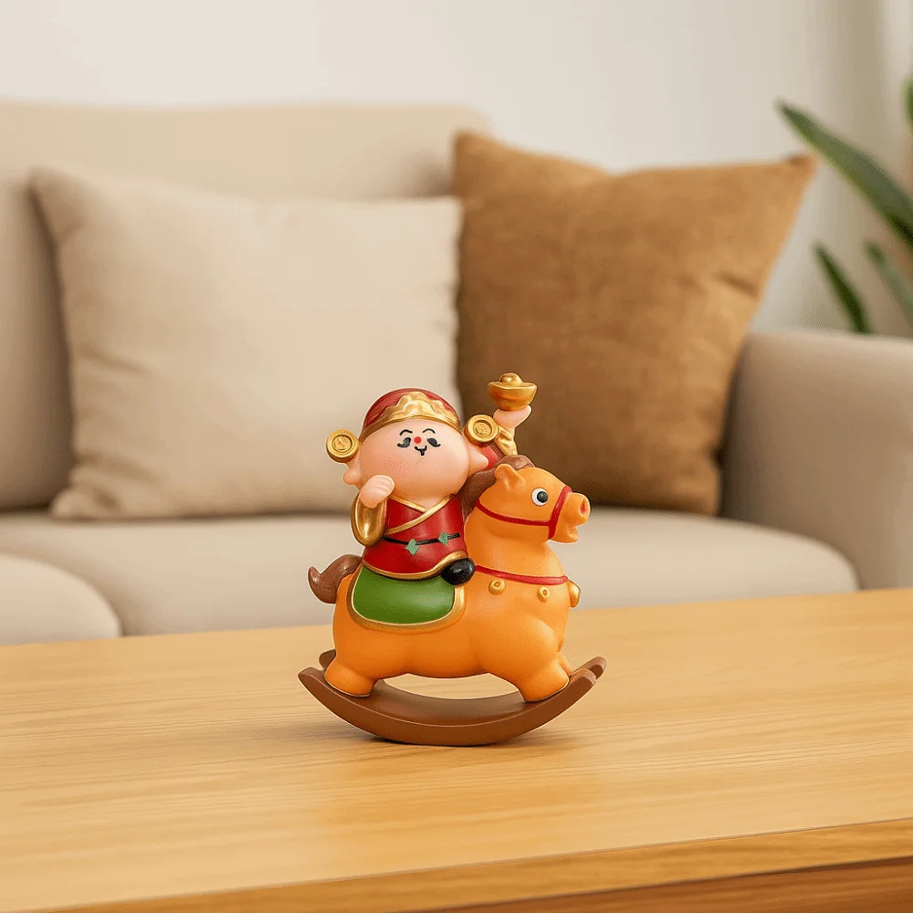 الراتنج 2026 الحصان سنة التماثيل سنة الحصان التميمة هزاز الحصان زخرفة نعمة النمط الصيني تمثال حصان #2