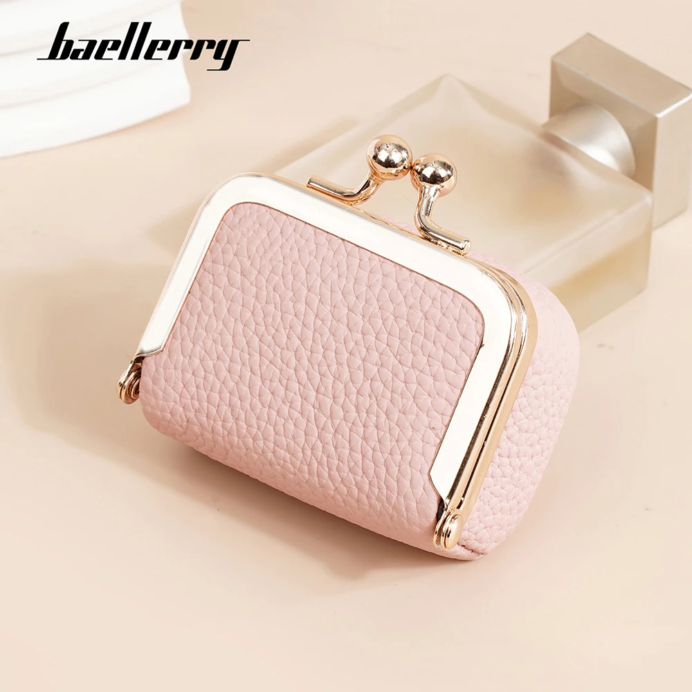 Baellerry Genuine Leather New Mini Women Coin Wallets Simple Short Coin Pocket Ring Necklace Box Female Coin Purse