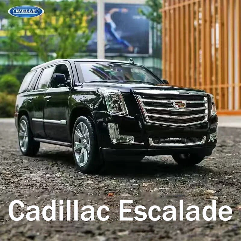 

WELLY 1:27 Cadillac Escalade 2017 Alloy Car Diecasts Metal Toy Vehicles Car Model Miniature Scale Model Car For Childrens Gift