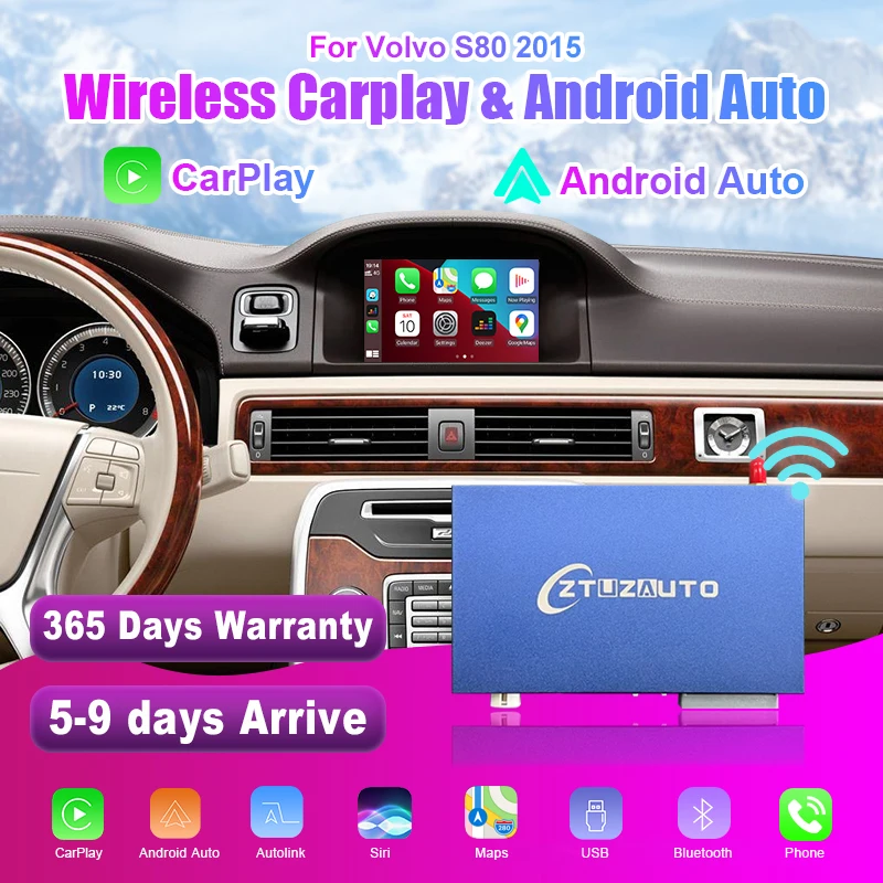 

Беспроводной CarPlay для Volvo S80 2015 7-дюймовый ЖК-экранAndroid с автоматическим интерфейсом Mirror Link AirPlay Car Play Поддержка камеры заднего вида