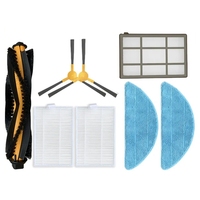 A44F-For ABIR X5 X6 X8 Genio Navi N600 Robotic Vacuum Cleaner Parts Replacement Main Side Brush Hepa Filter Mops Set