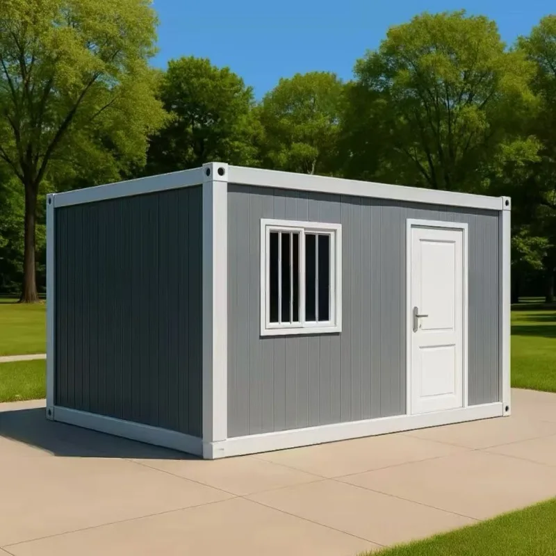 Custom Fully Assembled Prefabricated Container House Detachable Flat Pack Steel Structure Outdoor Portable  Unit Storage Shed