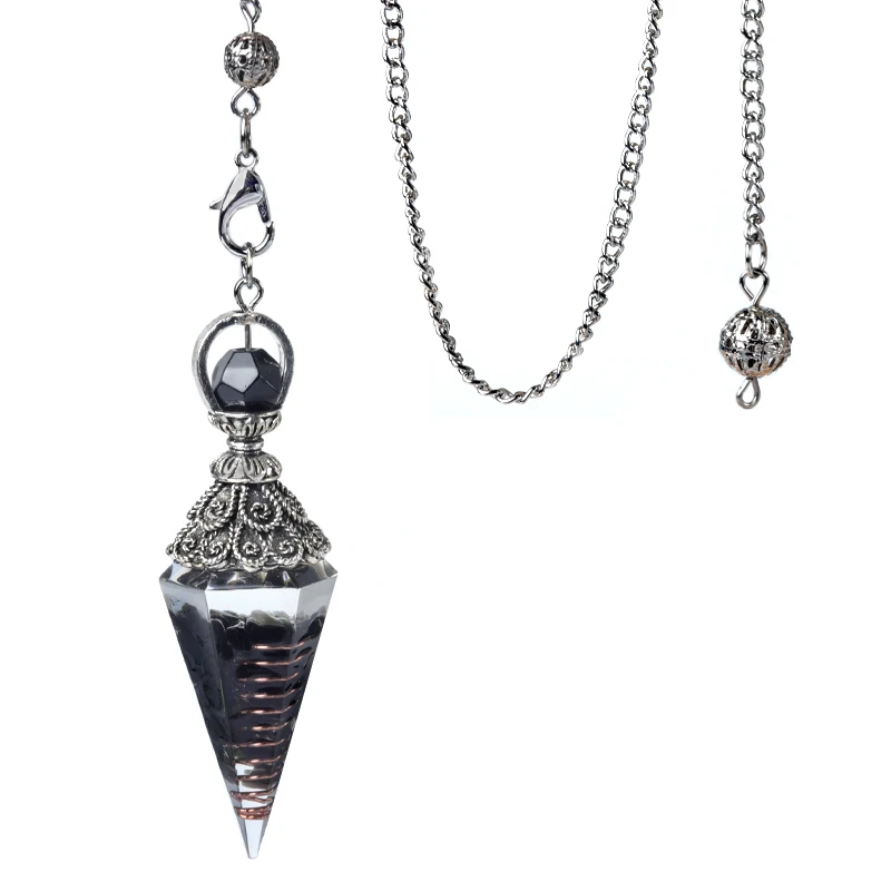 Natürliche Stein Geist Pendel Anhänger Gitter Kette Energie Glück Geheimnisvolle Reiki Harz Für Schmuck Machen Zubehör Halsketten