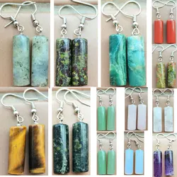 Bloodstone Labradorite Jaspe Aventurine Crystal Opal Unakite Tiger Eye Bead Dangle Earring PWB1182