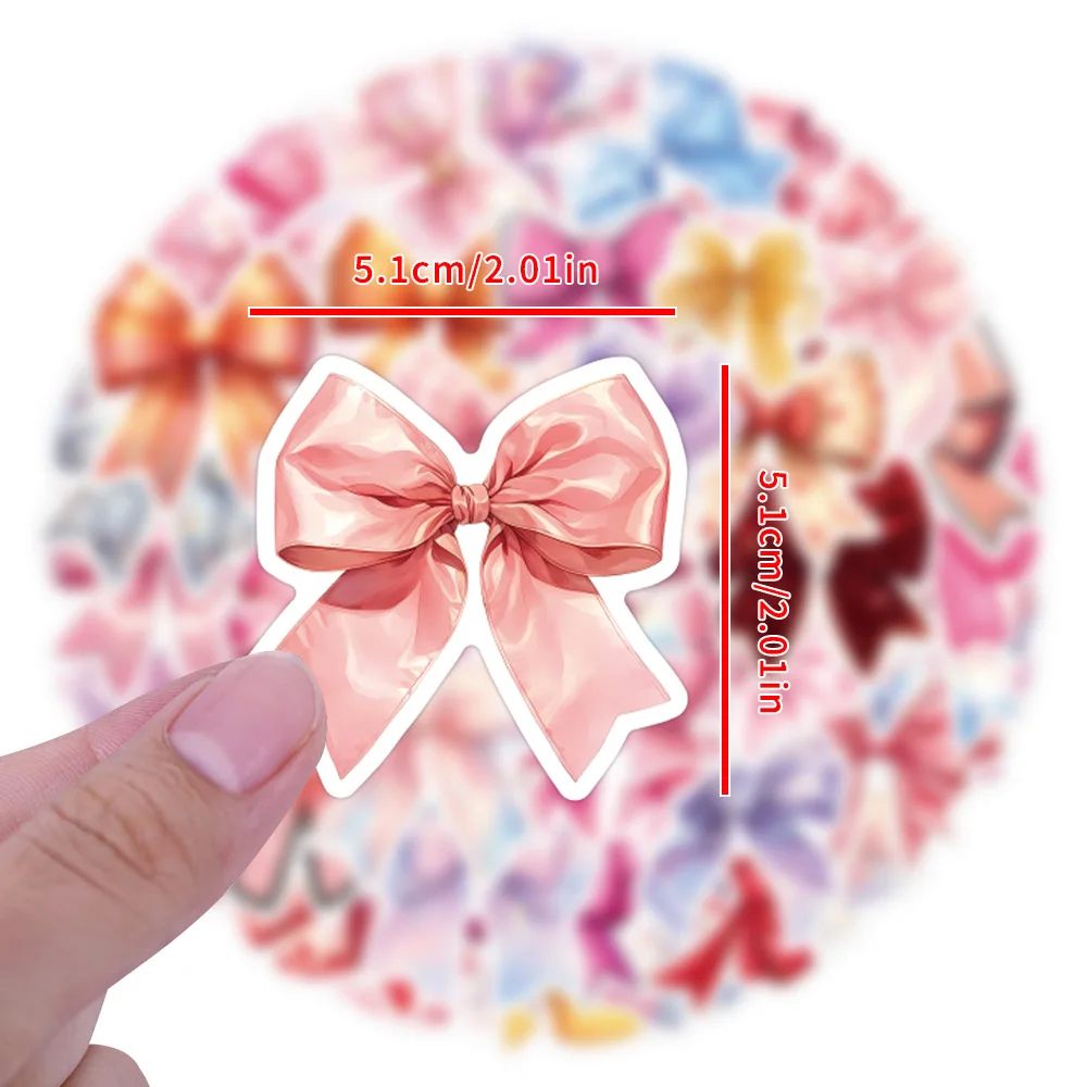 

10/30/60PCS New Pink Bow Graffiti Stickers Decoration Luggage Phone Guitar Skateboard Scrapbook Cup Fridge Waterproof Sticker