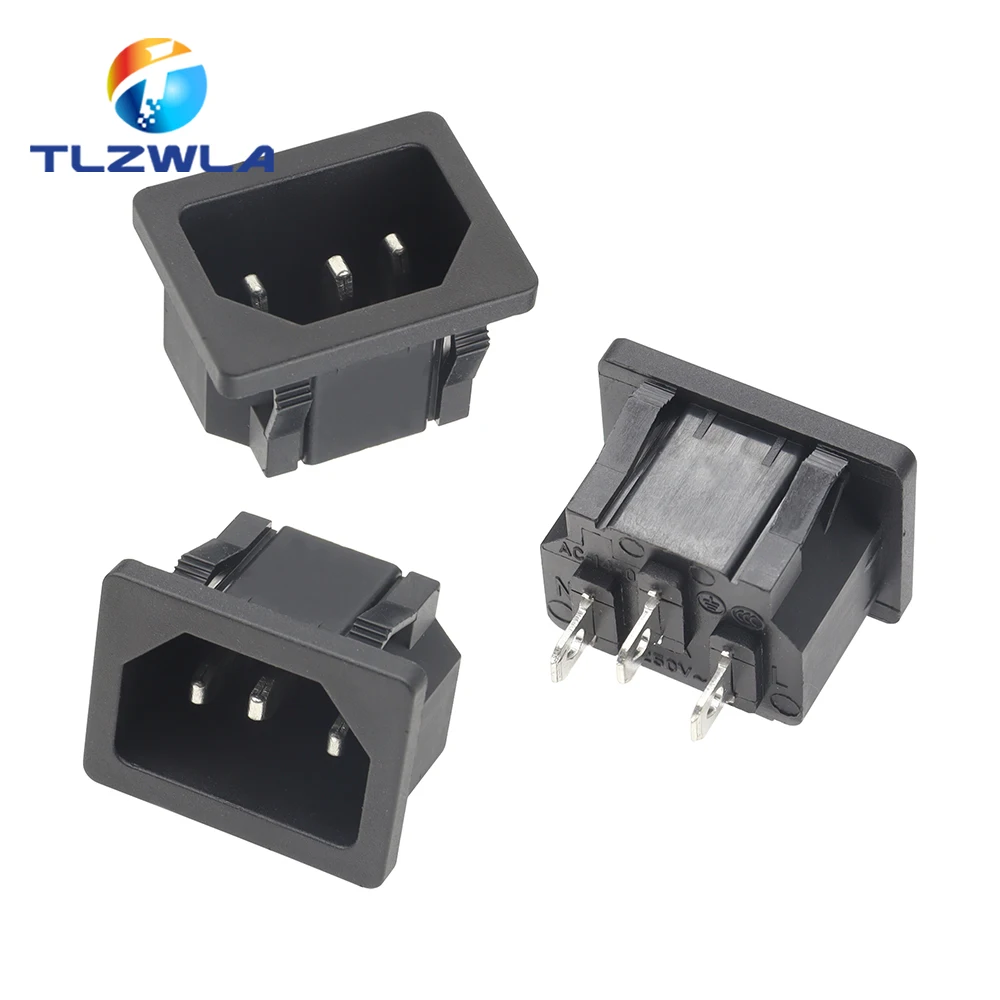 250VAC 15A AC power socket C14 Inlet Power Socket Connector Plug Industrial socket Plug IEC320 C14 3Pin Panel Power Inlet Socket