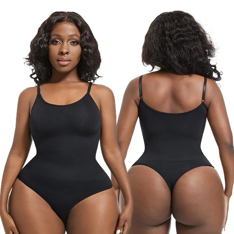 

European and American large-size beauty tight-fitting sports onesie, belly corset, hip lift T-shaped corset