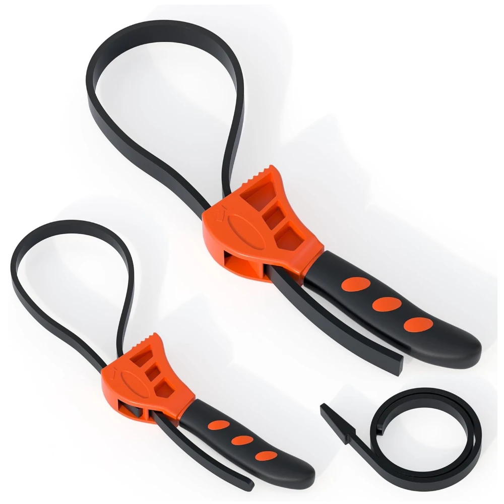 

Rubber Strap Wrench Plumbing Set 2PCS Upgrade Water Filter Shower Head Belt Wrench Small Autome Oil Filter Pipe Wrench