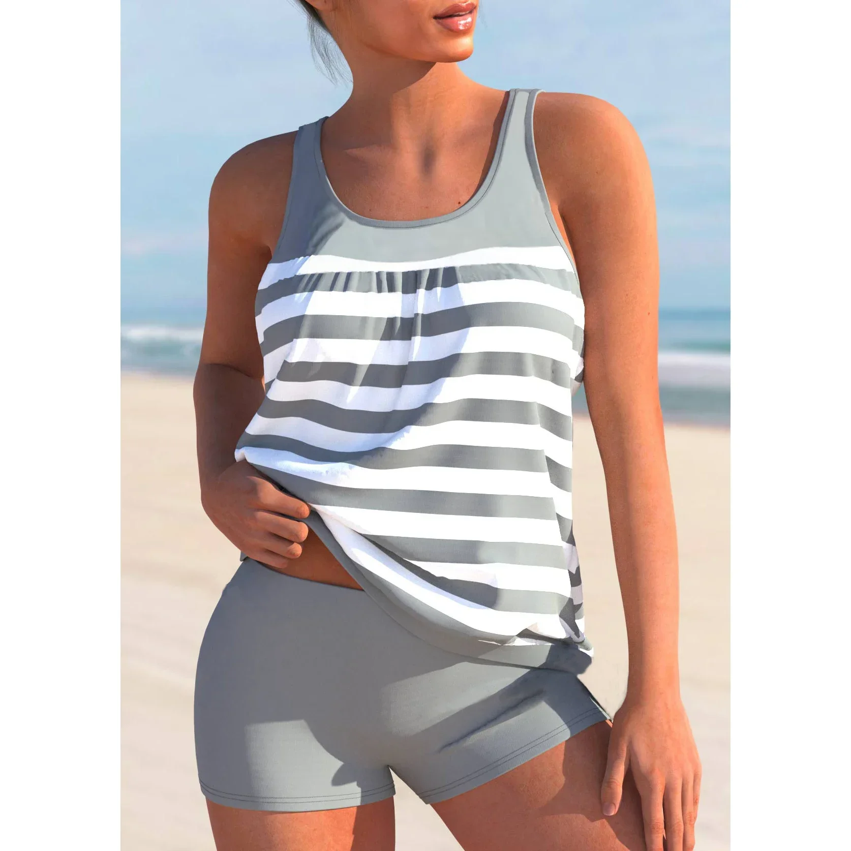 Sommer Mode Design frauen Bikini Zwei Stück Set Zebra Muster Gedruckt Bademode Weste Sport Strand Tragen S-6XL