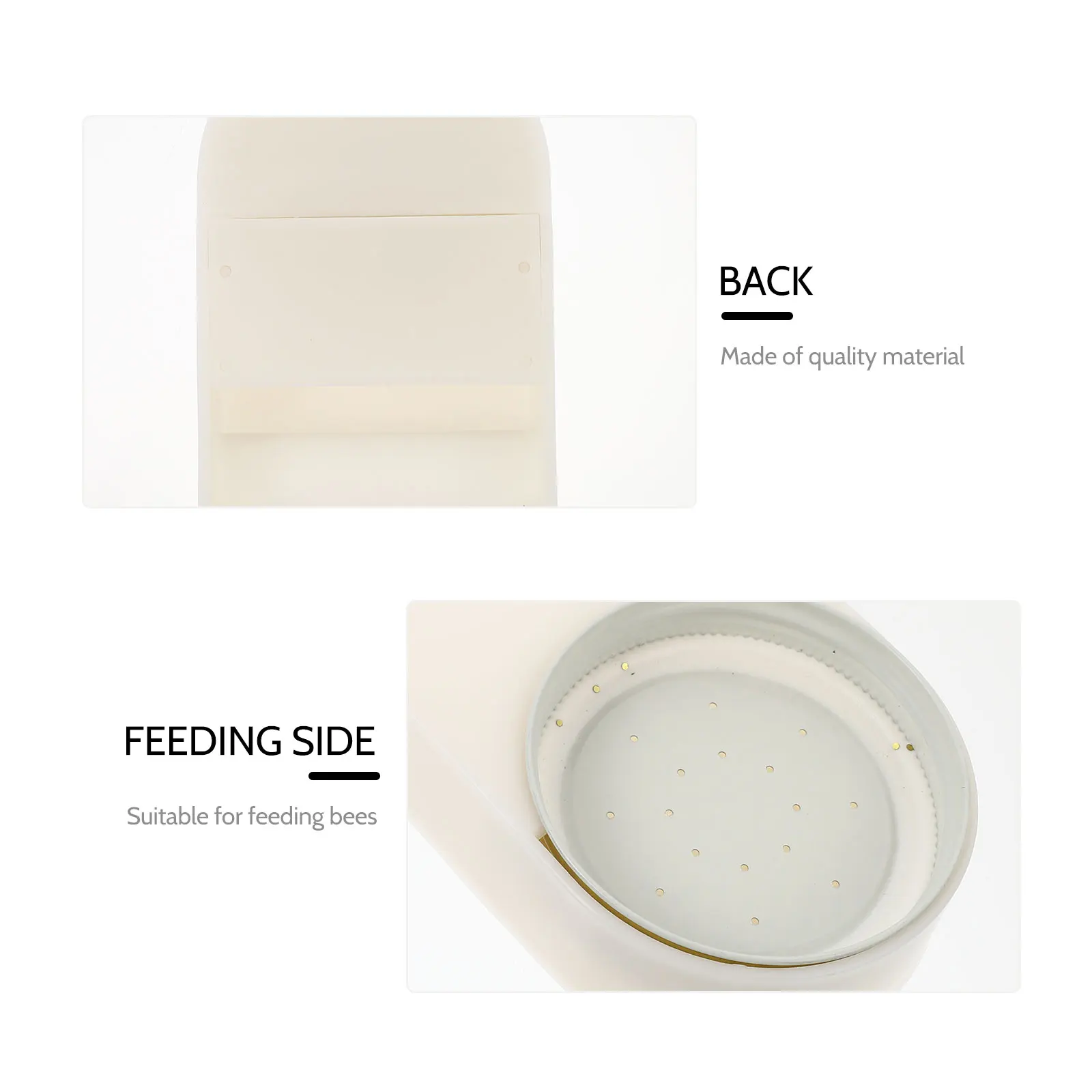 

2pcs Beehive Entrance Hive Beekeeping Tool Durable Plastic Strong Base Easy Monitor Sugar Syrup Levels Refill Without Disturbing