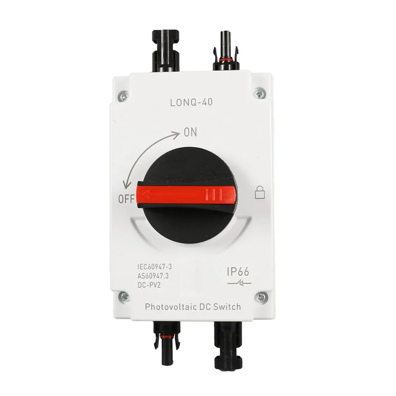 Solar PV DC Isolator 1500V 32A Photovoltaic Electrical Isolator Solar Rotating Handle Rotary Switch For Solar System Isolation