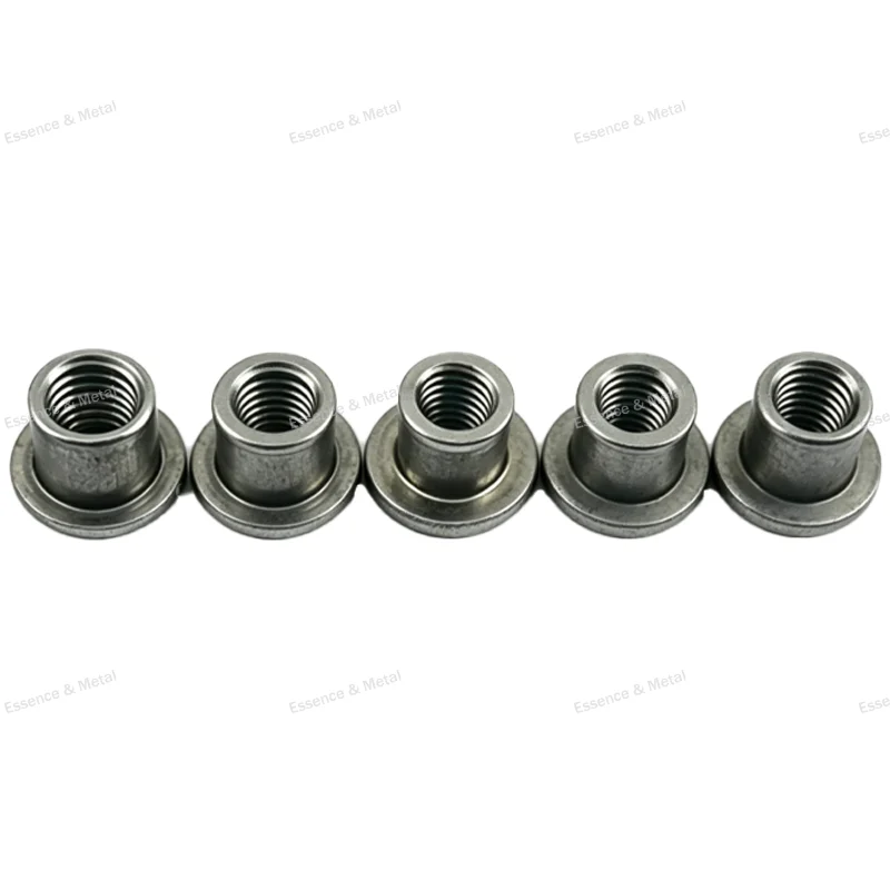 Carbon Steel Round Bottom Thread T-Type Nut M6 M8 M10 M12 Furniture Connection Welding Nut Thickened Flange Cylindrical Nut