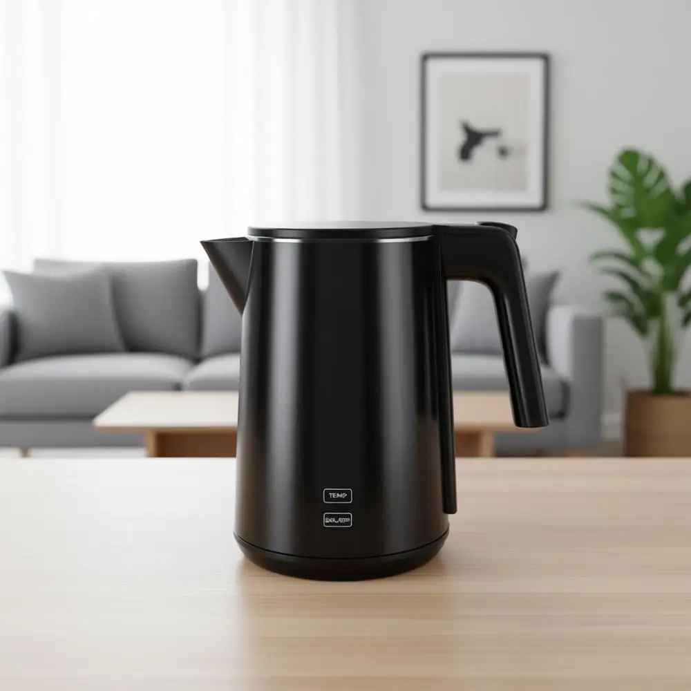 

Электрочайник из нержавеющей стали с двойными стенками, 1,0 л, 1200 Вт, автоматическое отключение, защита от выкипания, 7 режимов контроля температуры, поддержание тепла до 4 часов, функция охлаждения