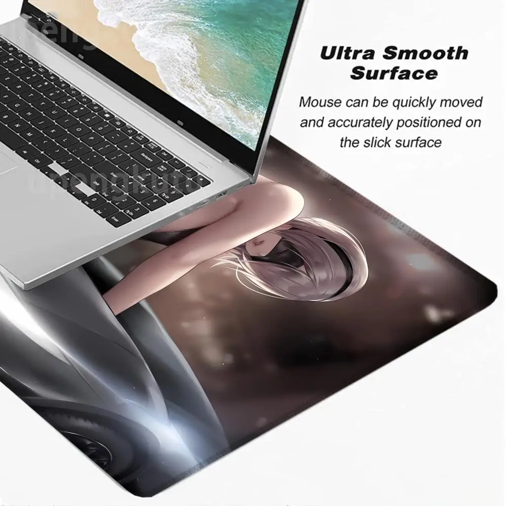 Sexy Neil 2B Mouse Offices accessories Desk mats pk control Durable Desktop Pad Pad Non-Slip Rubber Edge Anime locking Mousemat