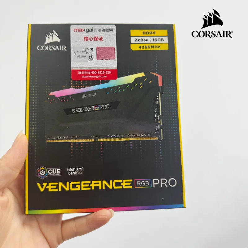 CORSAIR PC4 RGB RAM 16GB KIT(2x8GB) 3200MHz 4266mhz 1.35V Intel XMP 2.0 DDR4 VENGEANCE RGB PRO ذاكرة سطح المكتب