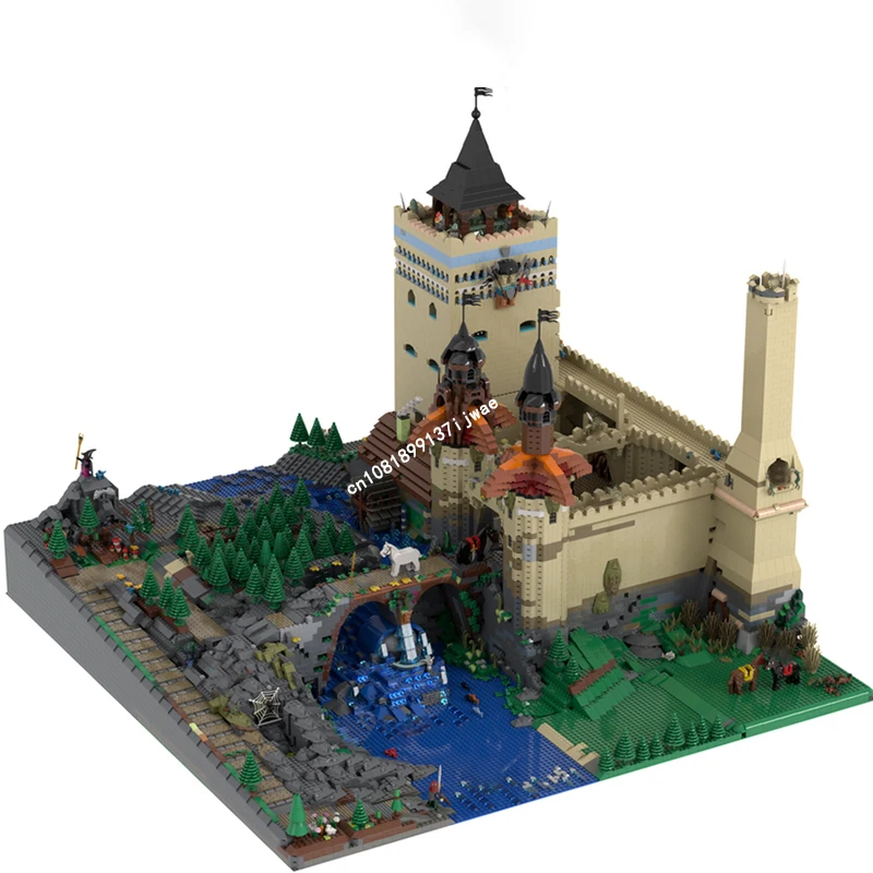 16283PCS MOC European Medieval Street View Big Castle Building Blocks Model DIY creative ideas Kids Toys Birthday Christmas Gift