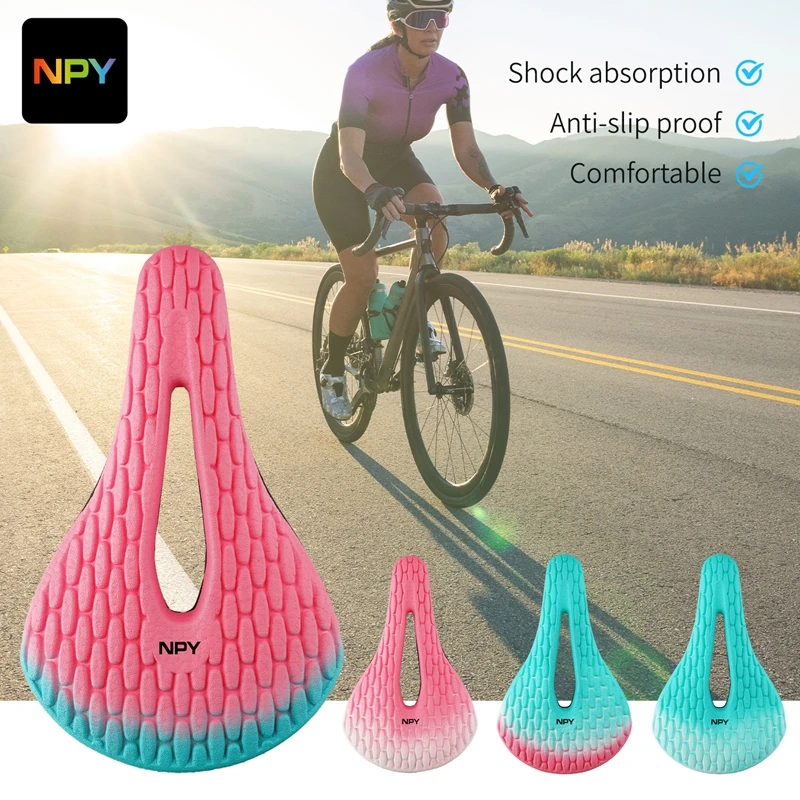 

NPY велосипедное седло дышащее полое Eva мягкое удобное для сиденья горного шоссейного велосипеда цельная подушка велосипедные детали (градиент)