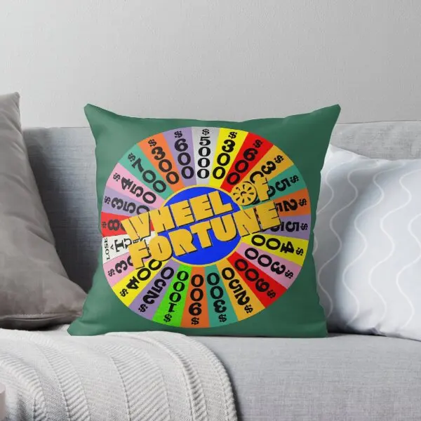 Wheel Of Fortune  Printing Throw Pillow Cover Soft Anime Bed Square Wedding Car Cushion Throw Sofa Pillows not include One Side