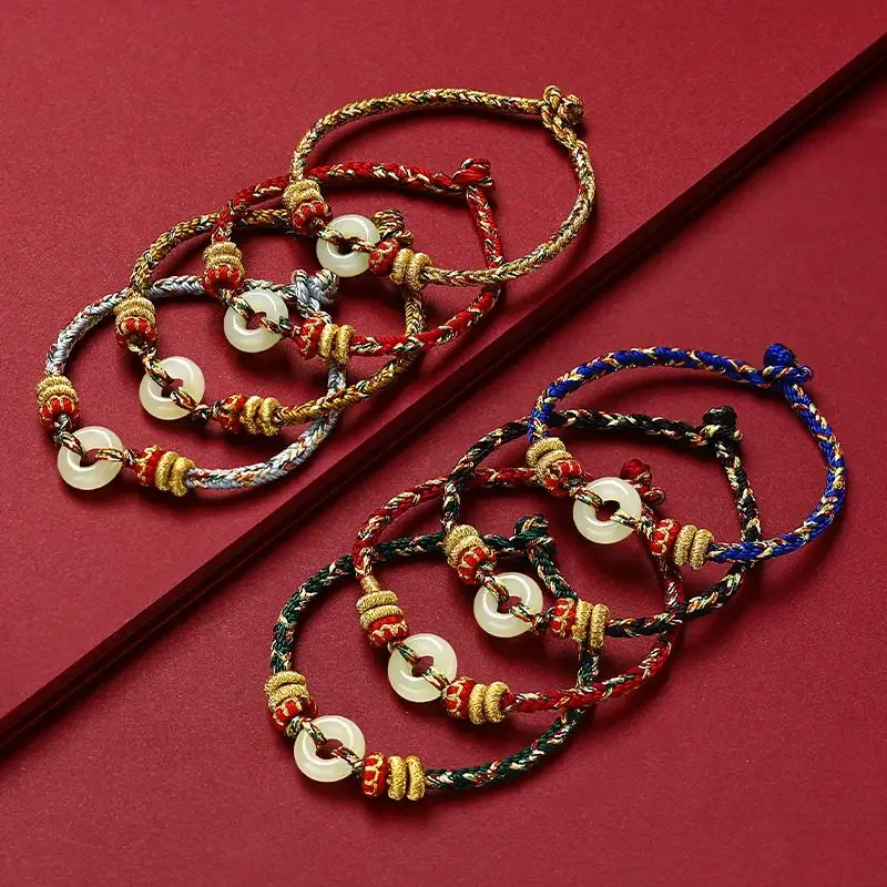 UMQ الأصلي السلامة مشبك سوار 2024 ضوء جديد فاخر أقلية زودياك ثمانية شفيع القديسين حبل أحمر حلية