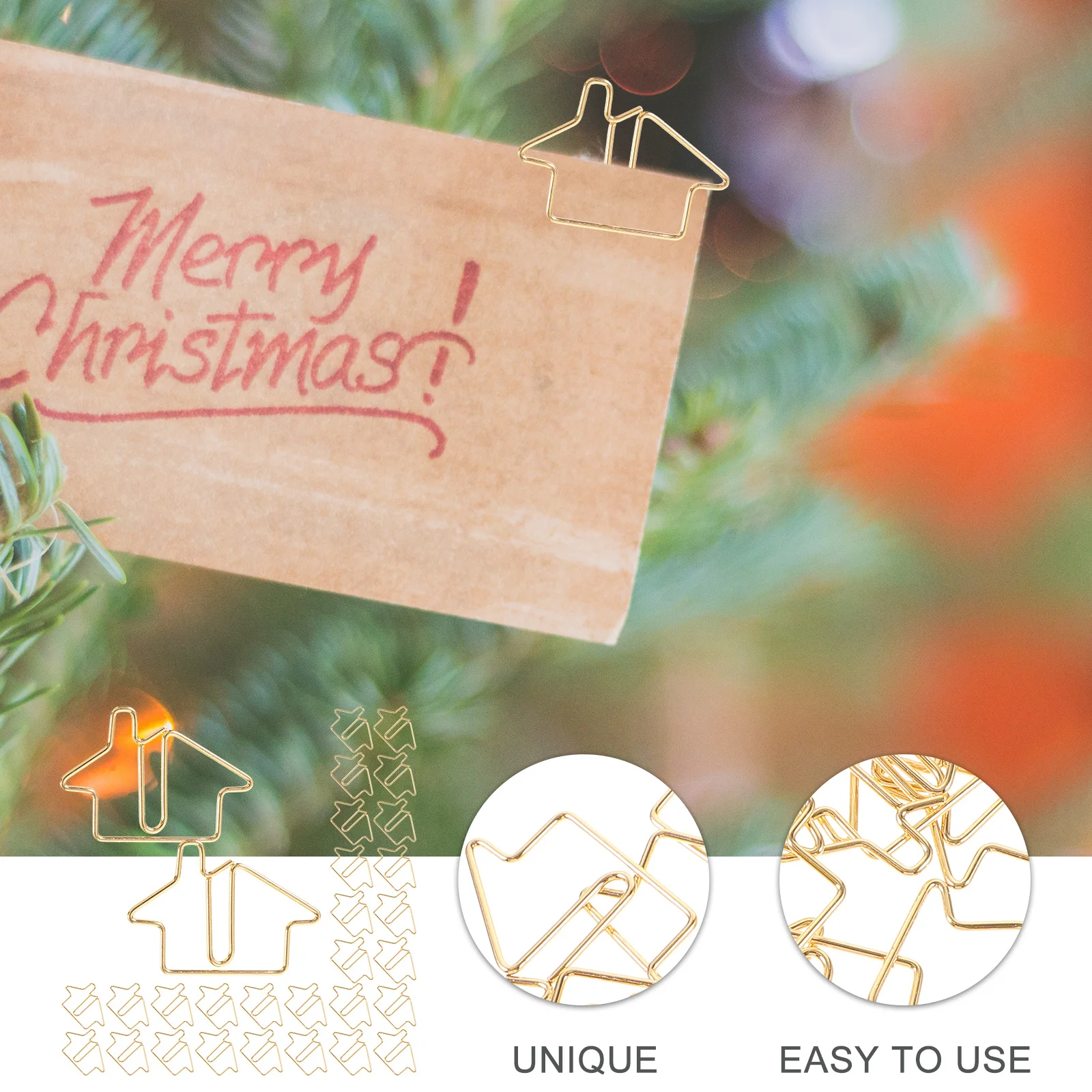 

50Pcs Metal Clips Small Paperclips for Office Files Documents Photos Notes Creative Shaped Multi-Use DIY Bookmarks Decorative