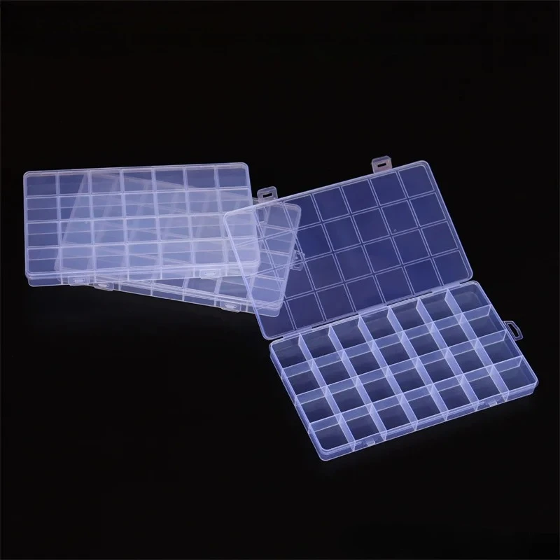Transparent Plastic Storage Box for Jewelry Classification