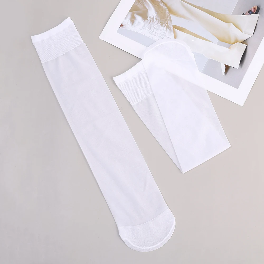Frau Mädchen JK Nette Lolita Lange Socken Sommer Ultra Dünne Kniehohe Kawaii Socken Mode Cosplay Sexy Nylon Transparente Strümpfe – Detail 10