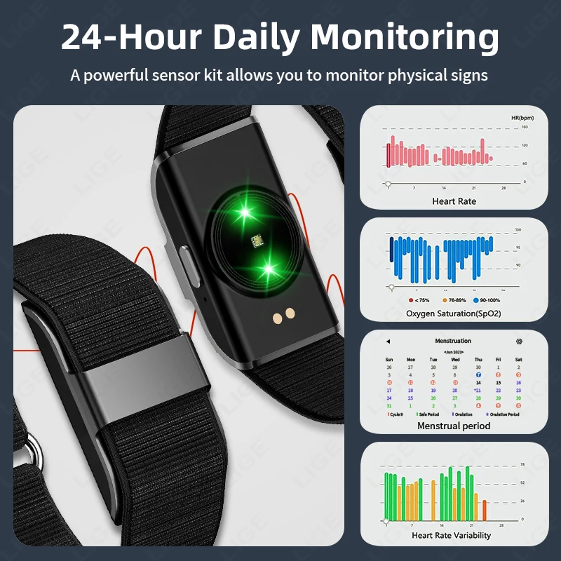 Men No Screen Smart Bracelet Fitness Tracker Sport Band Women Heart Rate Sleep Monitor Pedometer Waterproof Electronic Bracelet