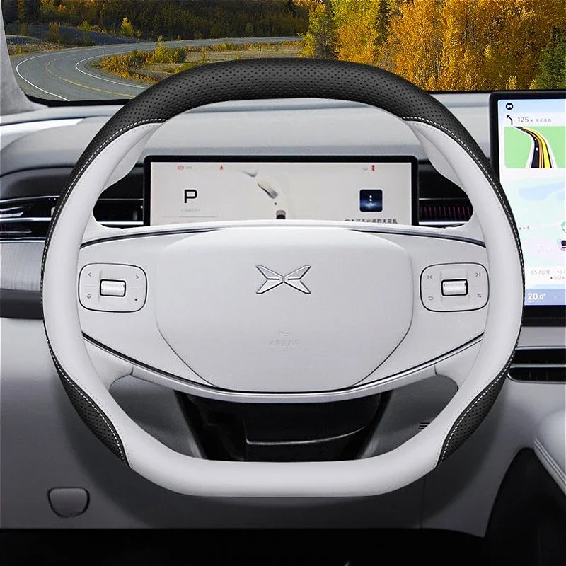 Luxury Ultra-Thin Leather Steering Wheel Cover for Xpeng G6 G9 P7+ Mona L03 G7 P7 2024 2025 2026 Auto Interior Accessories
