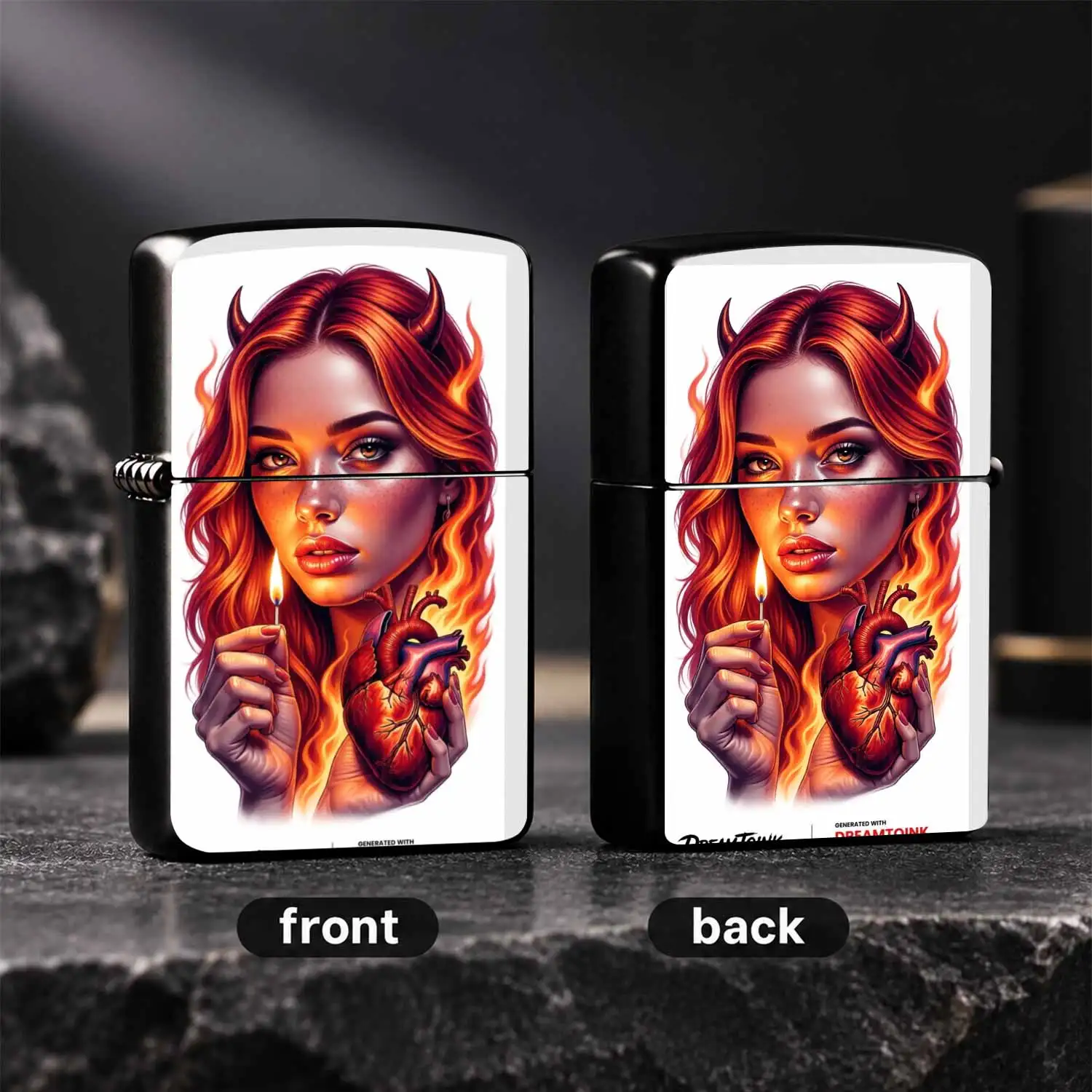 Creative Flame Succubus Girl Themed Lighter, Artistic Portrait Design, Portable Igniter For All Scenarios, Stylish Unique Decor Item, Ideal For Gifting And Daily Use, Boasts Distinctive Aesthetic And Premium Visual Appeal A Humorous And Int
