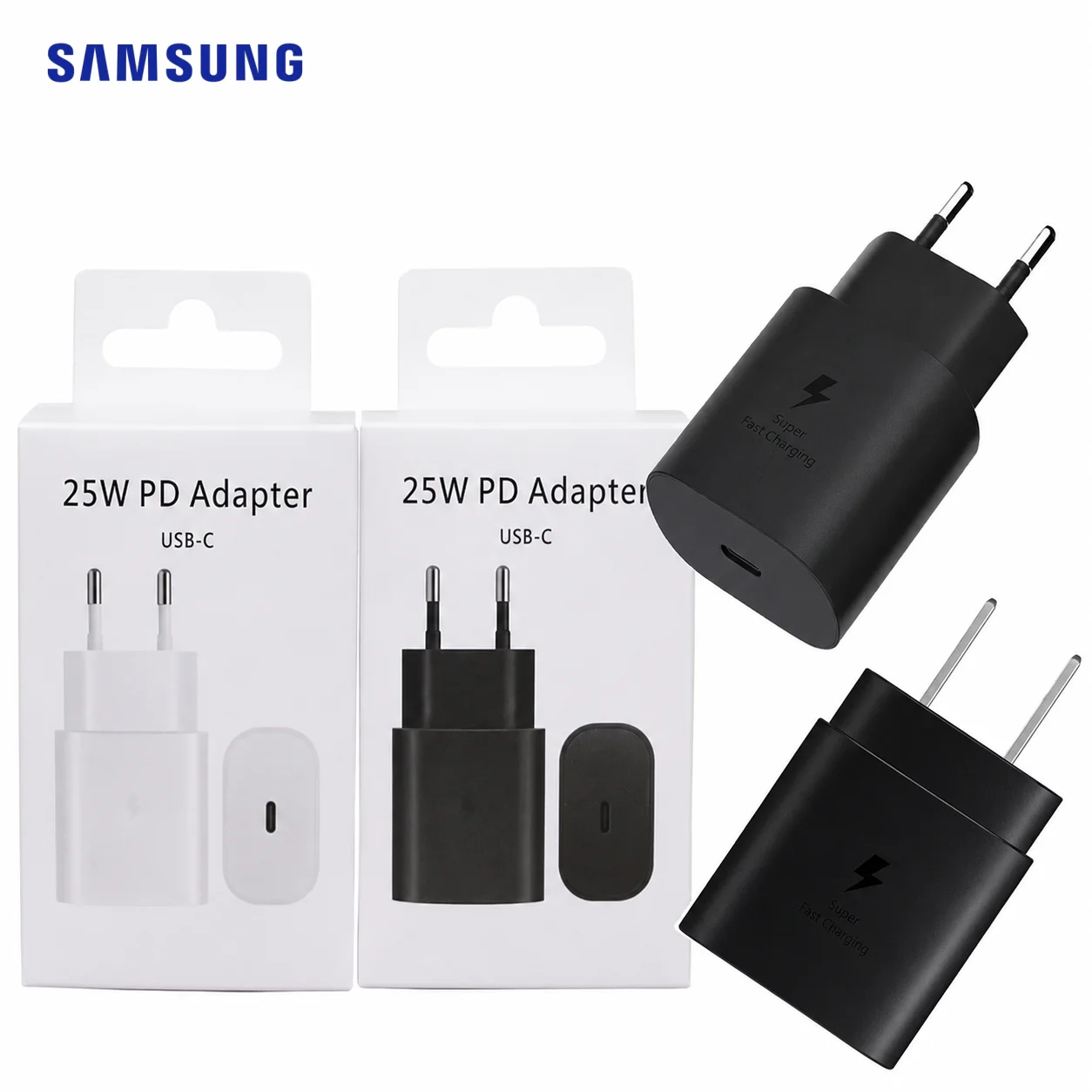 25w UK Plug Super Fast Charger Adapter Type C Cable For Galaxy Z Flip Fold 6 5 4 3 2 S20 S21 S22 S23 S24 Note20 Ultra FE A55 A35