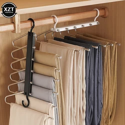 Multi-functional 6 in 1 Pants Hanger For Clothes Rack Adjustable Closet Organizer Trouser Storage Rack Pants Tie Storage Shelf