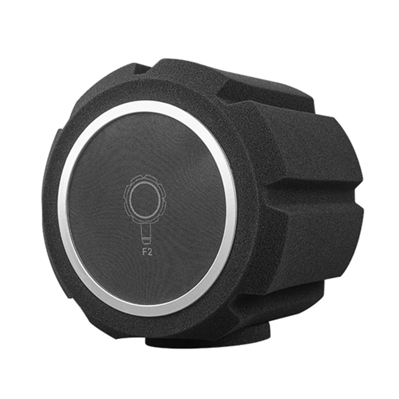 F2 mikrofon kondenser profesional, layar Studio Filter akustik kaca depan rekaman mikrofon jaring hitam mudah digunakan