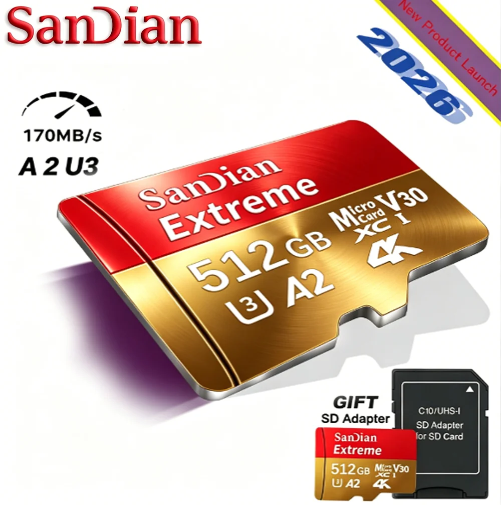 Memory Card  Micro TF SD 128G 256GB 512GB SD Card U3 V30 A2 Top Quality for Tablet iPad Android Multimedia 4K Storage TF Card