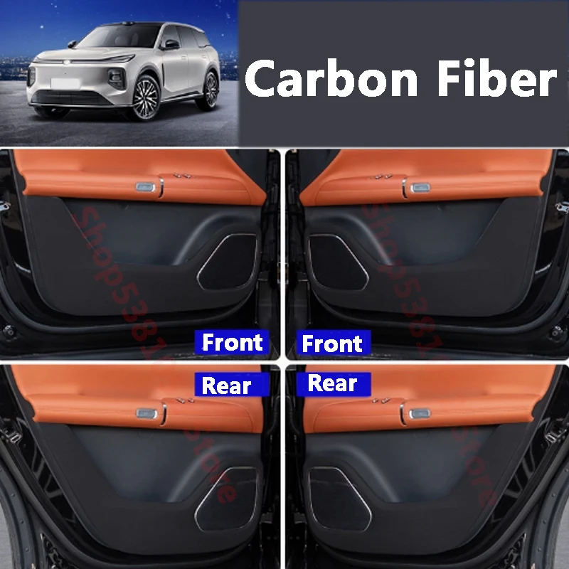 

For Changan NEVO Q07 2025 2026 Car PU Leather Car Door Anti-Scratch Protector Anti Kick Anti-Scratch Pad Mat Accessories