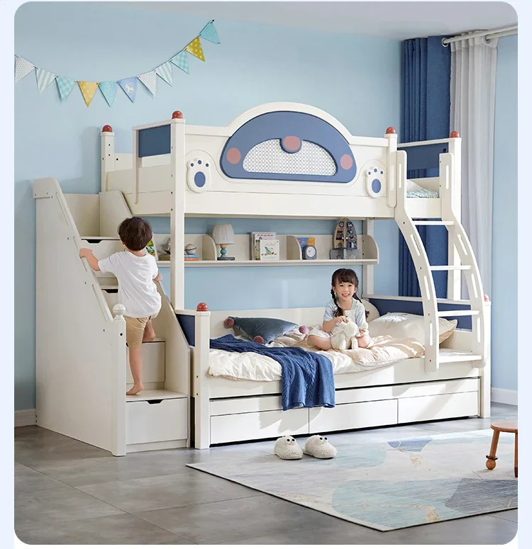 

Double Siblings Children's Room Girls Boys Double Bed High and Low Bed