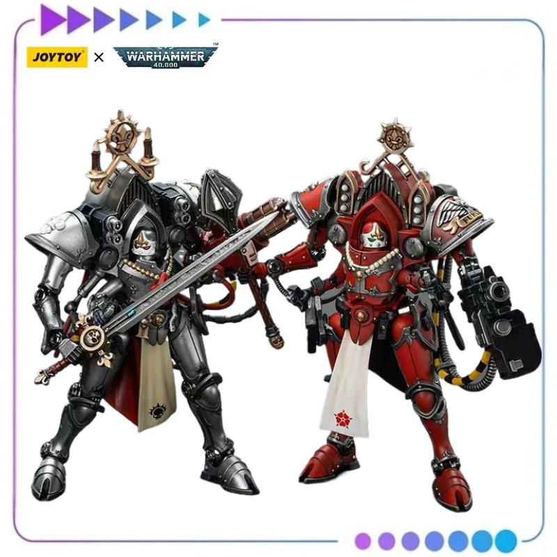 【Originale】JOYTOY Warhammer 40K 1/18 Action Figure Adepta Sororitas Ordine del Argent Shroud Paragon Warsuit Merewal & Collaen