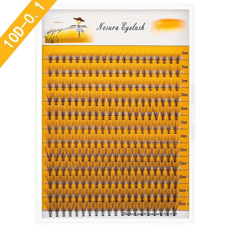 12 rangées 10D / 20D 240bundle / box vison chaîne de cils extensions de cils naturels 3D russe Personal Lashes outils de maquillage Mascara