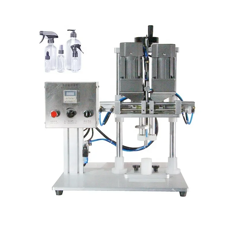 

Semi Automatic Screw Capping Machine Hand Sanitizer Sprays Glass Bottle Aluminium Round Cap Pneumatic Desktop Capping Machine