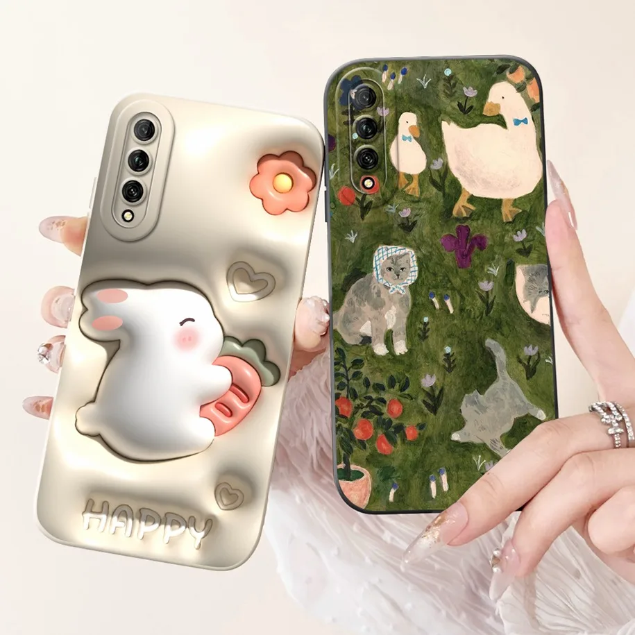 For Huawei Y9s Case STK-L21 STK-LX3 L22 Honor 9X Pro Cute Cartoo Cover Soft Silicone Phone Case on Huawei P Smart Pro 2019 Coque