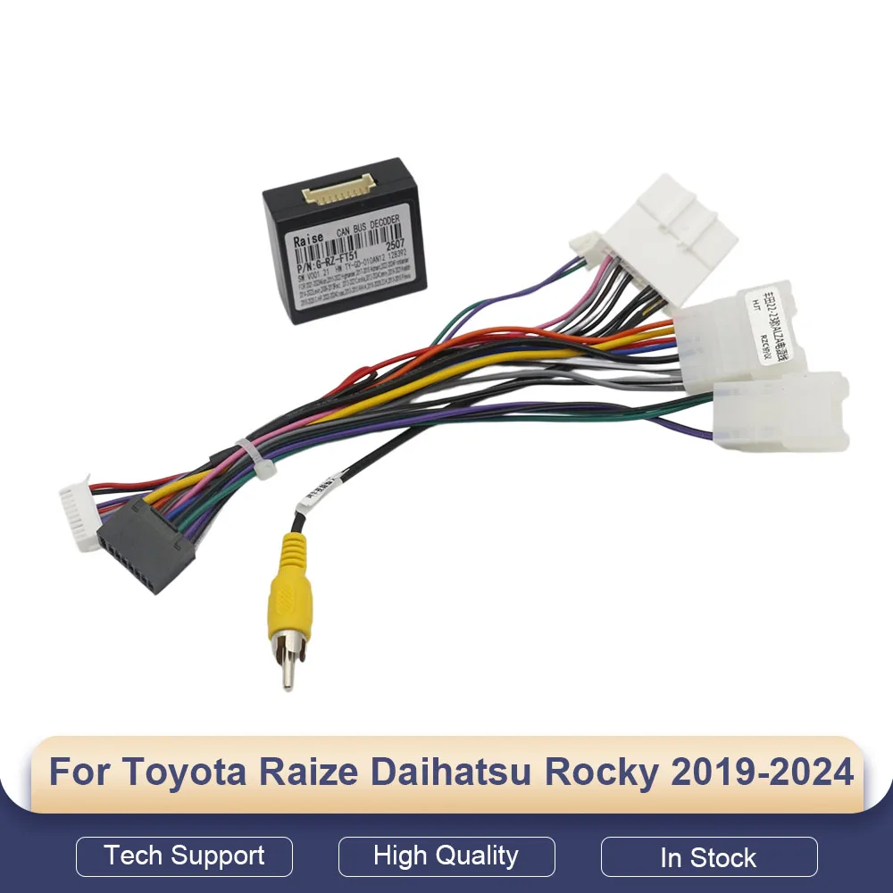 16 Pin CANBUS Harness For Toyota Raize Daihatsu Rocky 2019-2024 Android Radio Adapter Kit