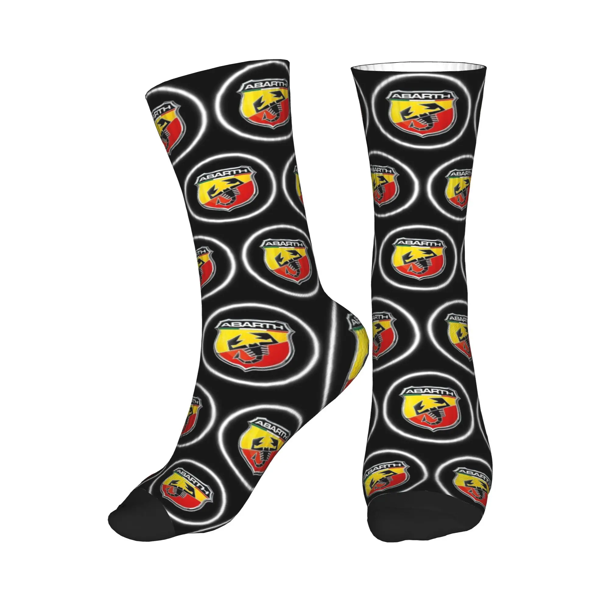 

All Seasons Abarth C Cool Sport Middle Tube Socks Sweat Absorbing Crew Socks Hip Hop Stockings for Men Women