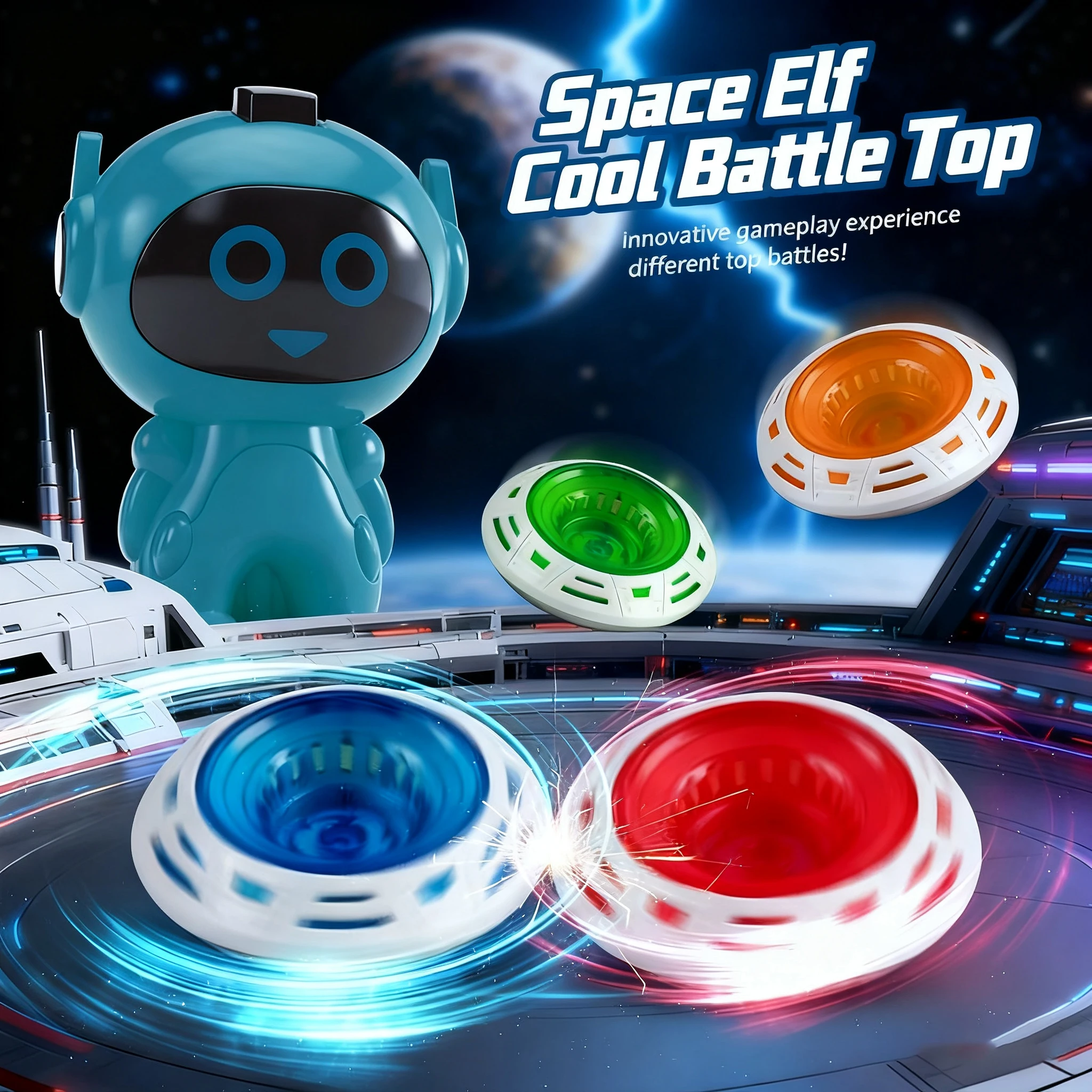 Kinderen Draaiend Meerdere Gameplay Gyro Speelgoed Cartoon Magische Vliegende Schotel Gyro Kerst Verjaardagscadeaus Kinderen Jongens Competitie