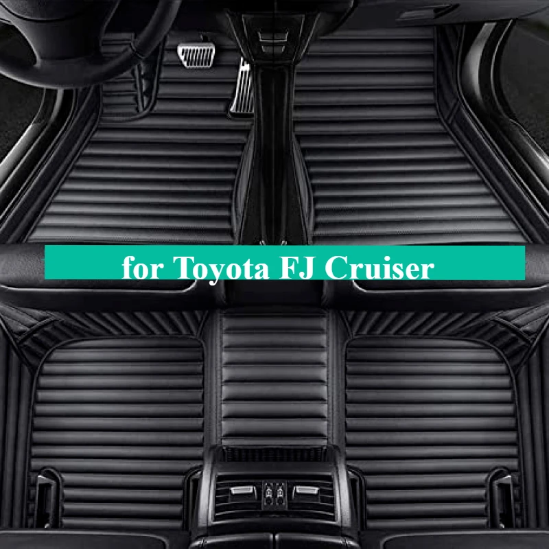 Custom Car Floor Mats for Toyota FJ Cruiser 2006-2019 Fashion Interior Accessories Auto leather Carpet Rugs Coche Trunk cushion