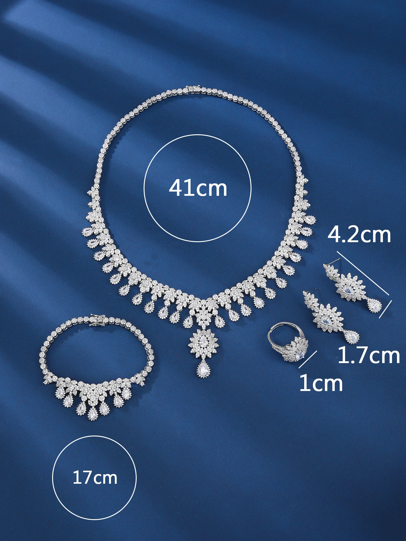 Big Sale High Quality Platinum Plating Jewelry Sets Bridal Wedding Engagement Party for Women Cubic Zircon with Price Reduction