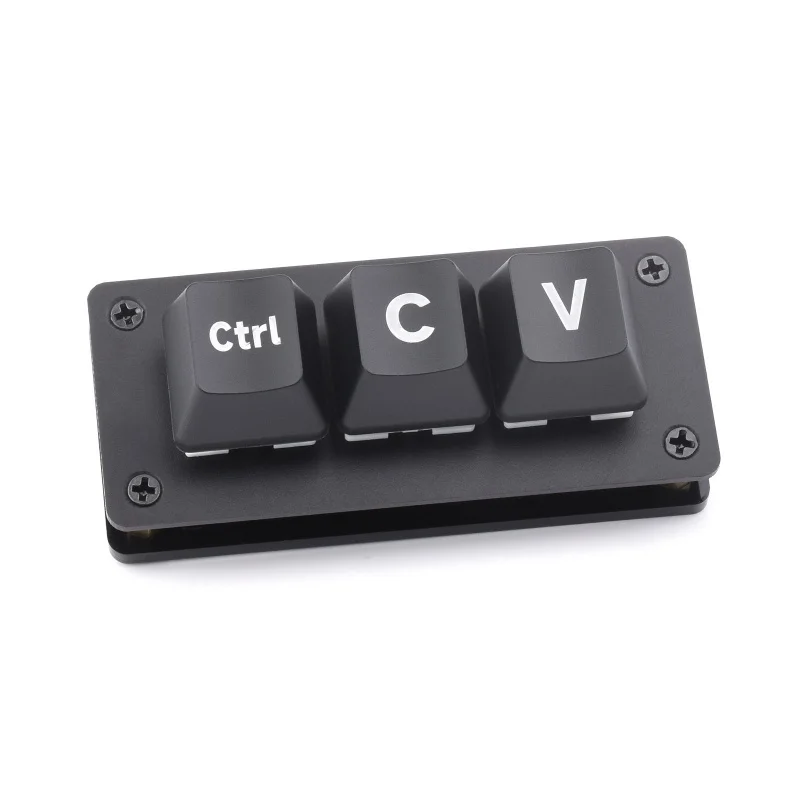 Waveshare-Clavier de raccourci Ctrl C/V pour programmeurs, carte de développement à 3 touches, utilise la puce de microcontrôleur RP2040